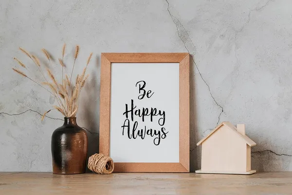 CRAFT_N_CREATIONS_Be_Happy_Always_Motivational_&_Inspirational_Framed_Quote_in_Oak_Wood_of_Size_10"_x_8"(1024)_-_Pack_of_2