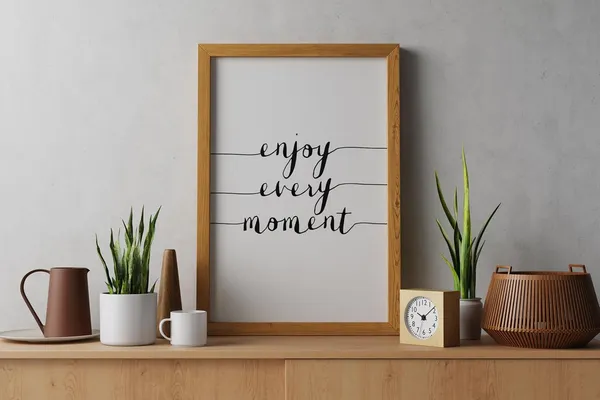 CRAFT_N_CREATIONS_Motivational_Quote_Frame_â€“_â€œEnjoy_Every_Momentâ€_â€“_8x6_Inch_Oak_Wood_Finish_|_Inspirational_Wall_&_Desk_Decor_for_Home_&_Office