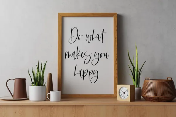 "Do_What_Makes_You_Happy_Motivational_Quote_Frame_â€“_8x6_Inch_Oak_Wood_Finish_|_Inspirational_Wall_&_Desk_Decor_for_Home_&_Office