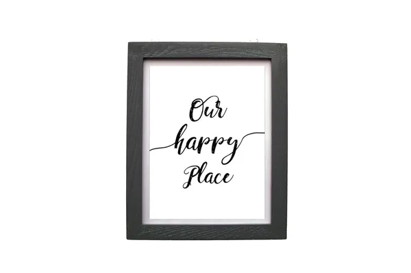 CRAFT_N_CREATIONS_"Our_Happy_Place_Motivational_&_Inspirational_framed_Quote_in_Oak_Wood_of_Size_8"_x_10"(1003)_(Black)_-_Pack_of_2