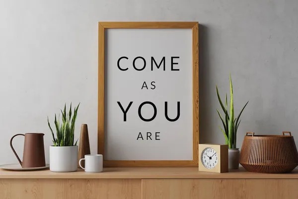 CRAFT_N_CREATIONS_"Come_As_You_Are"_Motivational_&_Inspirational_Framed_Quote_in_Oak_Wood_Frame,_Size_8"_x_6"_(1013)_-_Pack_of_3