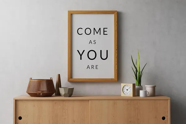 CRAFT_N_CREATIONS_"Come_As_You_Are"_Motivational_&_Inspirational_Framed_Quote_in_Oak_Wood_Frame,_Size_8"_x_6"_(1013)_-_Pack_of_3