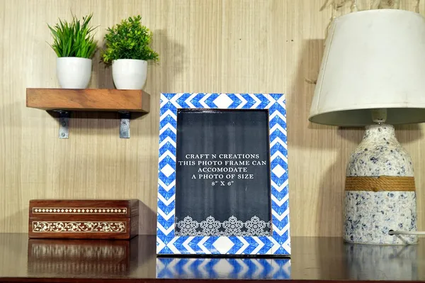 Resin_Crafted_Wall_Cum_Desk_Photo_Frame_of_Size_8"_x_6"_for_desk,_Shelves,_Wall_decoration