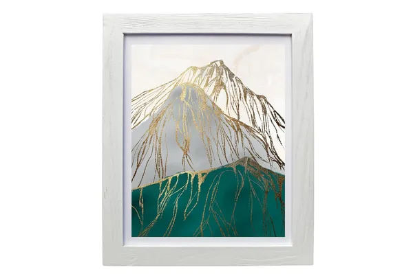 CRAFT_N_CREATIONS_Famed_Art_print_of_a_Mountain_Landscape_in_8"_x_10"_Painting_Size_(WHITE)