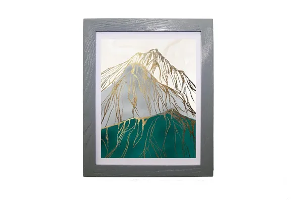 CRAFT_N_CREATIONS_Famed_Art_print_of_a_Mountain_Landscape_in_8"_x_10"_Painting_Size_(GREY)