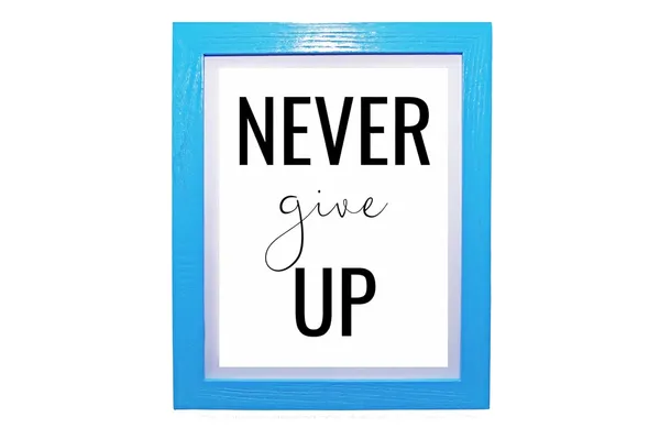 CRAFT_N_CREATIONS_"Never_Give_Up_Motivational_&_Inspirational_framed_Quote_in_Oak_Wood_of_Size_8"_x_6"_in_Six_Colours_(Blue)_-_Pack_of_2