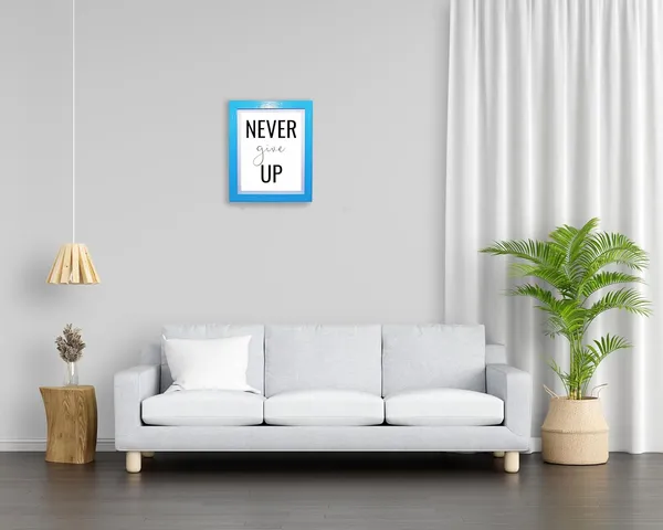 CRAFT_N_CREATIONS_"Never_Give_Up_Motivational_&_Inspirational_framed_Quote_in_Oak_Wood_of_Size_8"_x_6"_in_Six_Colours_(Blue)_-_Pack_of_2