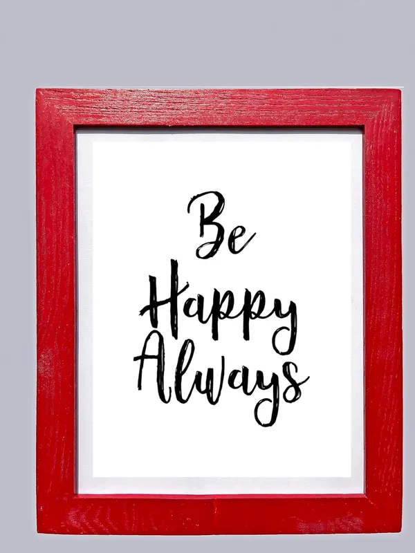 CRAFT_N_CREATIONS_Inspirational_Wall_Art_Set,_25.4_x_20.3_cm,_Oak_Wood_Frame,_Set_of_3-Piece_Motivational_Quotes_(Red)