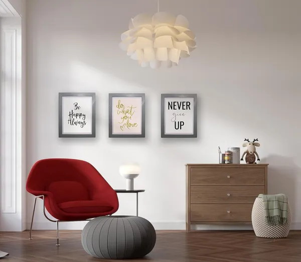 CRAFT_N_CREATIONS_Inspirational_Wall_Art_Set,_25.4_x_20.3_cm,_Oak_Wood_Frame,_Set_of_3-Piece_Motivational_Quotes_(Grey)