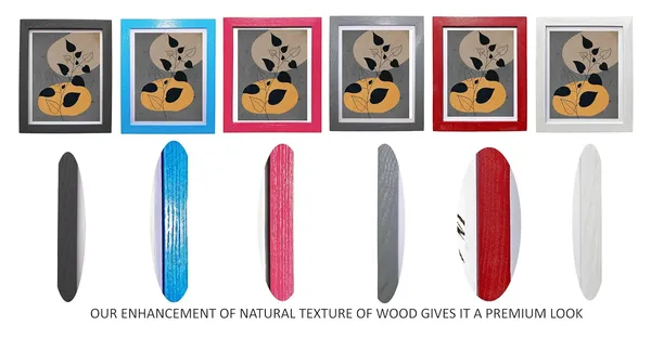 Craft_N_Creations_Abstract_Botanical_Harmony_minimal_natural_wall_Art,_25.4_x_20.3_cm,_American_Oak_Wood_Frame,_Set_of_4,_(Grey)