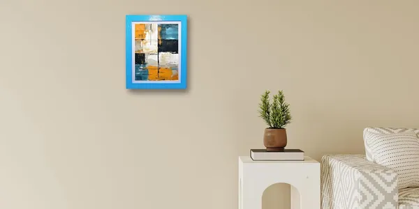 Craft_N_Creations_Urban_Contrasts_Abstract_Wall_Art_Painting,_20_x_25_cm,_(Blue)