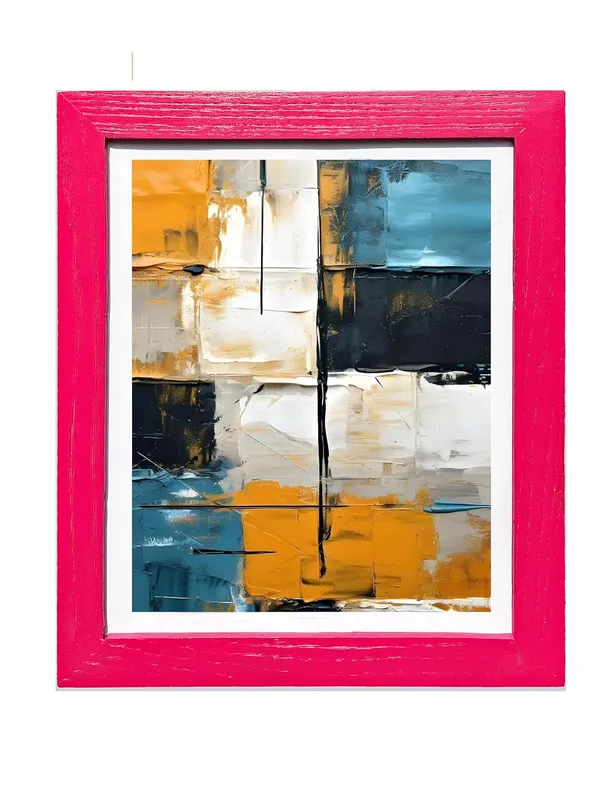 Craft_N_Creations_Urban_Contrasts_Abstract_Wall_Art_Painting,_20_x_25_cm,_(Pink)