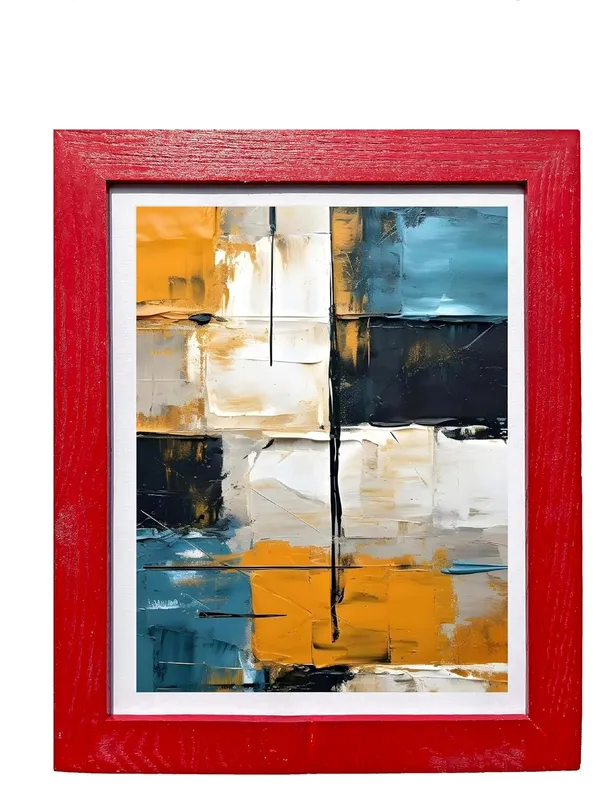 Craft_N_Creations_Urban_Contrasts_Abstract_Wall_Art_Painting,_20_x_25_cm,_(Red)