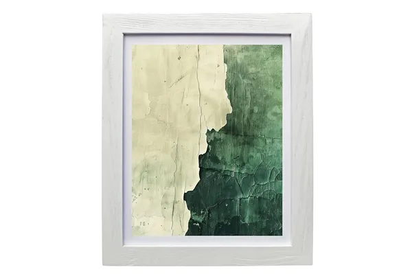 CRAFT_N_CREATIONS_Abstract_Wall_Art_Set,_Oak_Frame,_Nature-Inspired_Green_Collection,_3-Piece_Modern_Home_Decor_(White,_10"_x_8",_Framed)