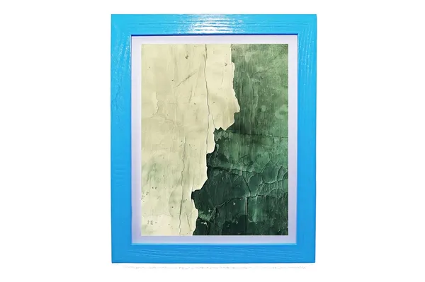 CRAFT_N_CREATIONS_Abstract_Wall_Art_Set,_Oak_Frame,_Nature-Inspired_Green_Collection,_3-Piece_Modern_Home_Decor_(Sky_Blue,_16"_x_12",_Framed)
