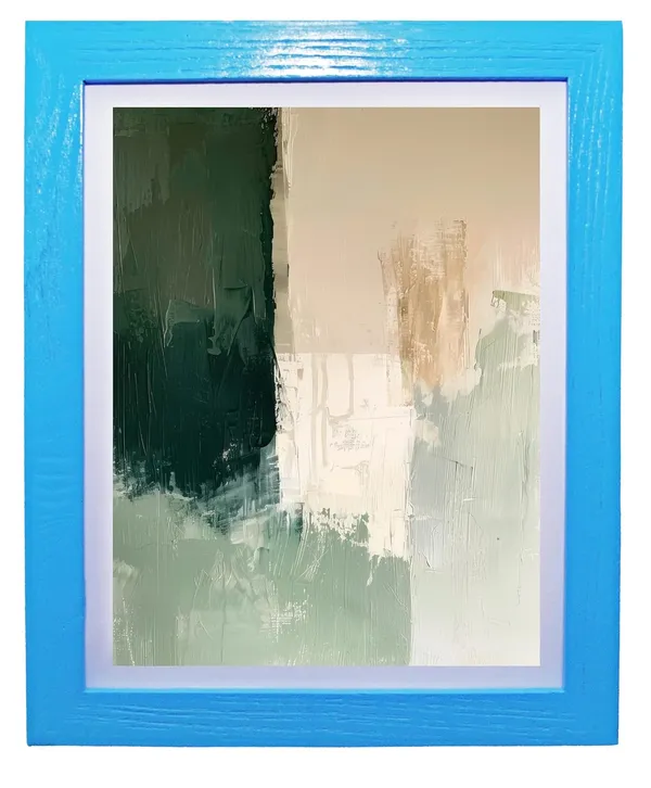 CRAFT_N_CREATIONS_"Modern_Abstract_Wall_Art_Prints_Set_of_3,_Green_Nature_Theme,_Contemporary_Home_Decor_(Sky_Blue,_11.5"_x_9",_Framed)