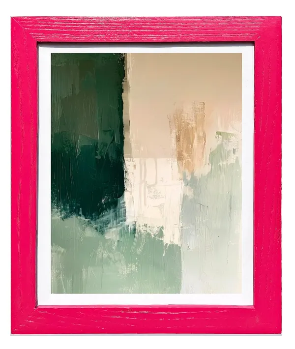 CRAFT_N_CREATIONS_Modern_Abstract_Art_Print_Blur_Of_the_Beyond_Wall_Decor_Set_of_3_(Pink,_16"_x_12",_Framed)