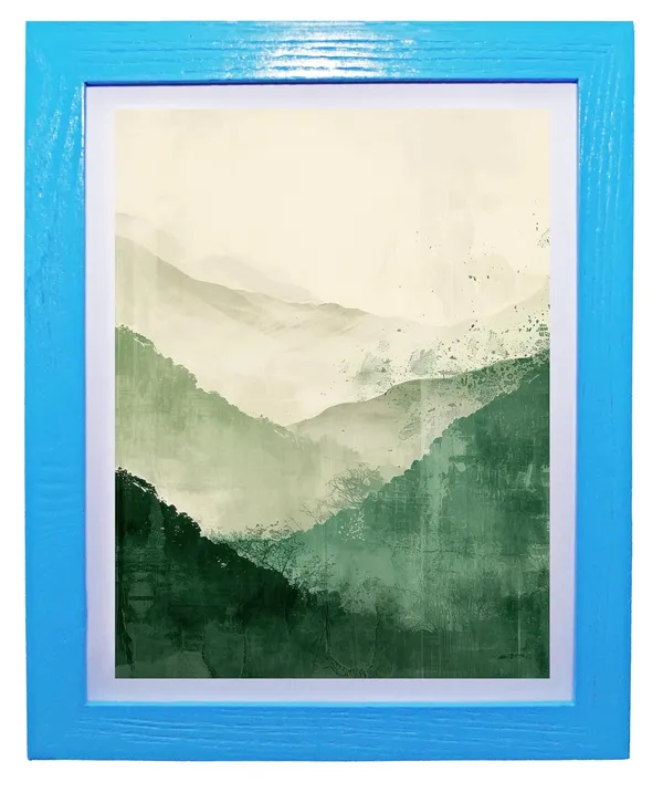 CRAFT_N_CREATIONS_Modern_Abstract_Art_Print_Blur_Of_the_Beyond_Wall_Decor_Set_of_3_(Sky_Blue,_16"_x_12",_Framed)