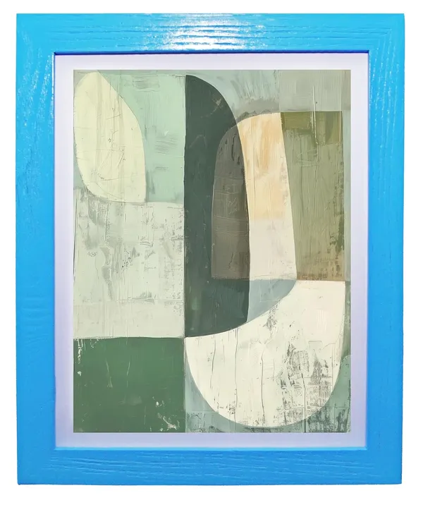 CRAFT_N_CREATIONS_Modern_Abstract_Art_Print_Blur_Of_the_Beyond_Wall_Decor_Set_of_3_(Sky_Blue,_14"_x_10",_Framed)