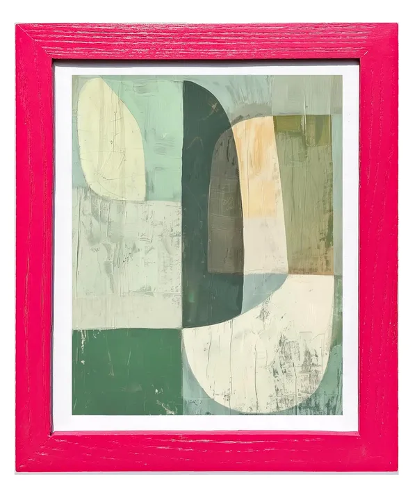 CRAFT_N_CREATIONS_Modern_Abstract_Art_Print_Blur_Of_the_Beyond_Wall_Decor_Set_of_3_(Pink,_10"_x_8",_Framed)
