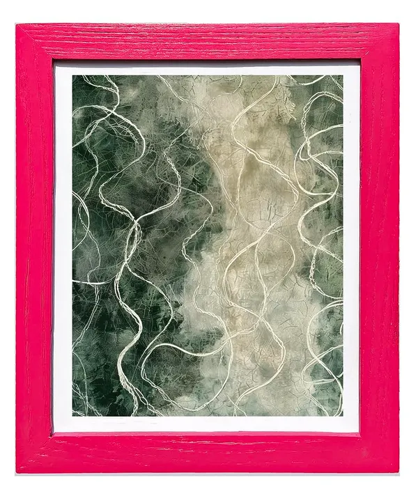 CRAFT_N_CREATIONS_Modern_Abstract_Wall_Art_Print_Set_EarthFlow_Abstracts,_Contemporary_Home_Decor_Set_of_3_(PINK,_14"_x_10",_Framed)