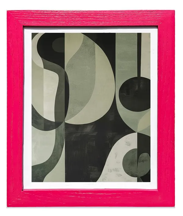CRAFT_N_CREATIONS_Modern_Abstract_Wall_Art_Print_Set_EarthFlow_Abstracts,_Contemporary_Home_Decor_Set_of_3_(PINK,_16"_x_12",_Framed)