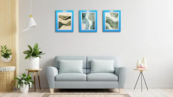 CRAFT_N_CREATIONS_Abstract_wall_Art_Triptych_of_Terran_Flow_Set_of_three_for_home_Decor_16"_x_12"_(SKY_BLUE)