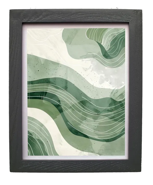 CRAFT_N_CREATIONS_Abstract_wall_Art_Triptych_of_Terran_Flow_Set_of_three_for_home_Decor_16"_x_12"_(BLACK)
