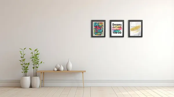 CRAFT_N_CREATIONS_Motivational_Wall_Art_Posters_with_Inspirational_Quotes,_Set_of_3,_Black_Frame,_29.2_x_22.9_cm_1029