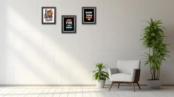 CREATIONS_Motivational_Wall_Art_Posters,_Inspirational_Quotes,_Set_of_3,_Black_Frame,_29.2_x_22.9_cm_1030