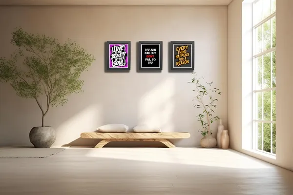CRAFT_N_CREATIONS_Inspirational_Wall_Art_Prints,_Motivational_Quotes_with_Black_Frame,_30_x_25_cm,_Set_of_3