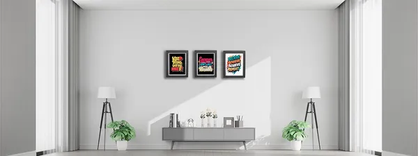 CRAFT_N_CREATIONS_Motivational_Wall_Art_Prints_with_Frame,_Inspirational_Quotes,_30_x_25_cm,_Set_of_3_(1045)