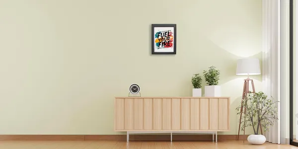 CRAFT_N_CREATIONS_Fuel_Your_Fire_Motivational_Wall_Art_Print_with_Black_Frame,_30_x_25_cm_1051_-_Pack_of_2