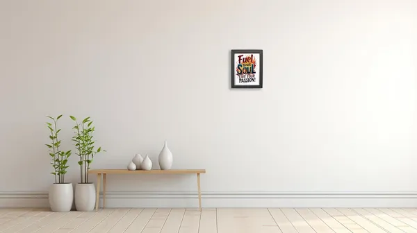 CRAFT_N_CREATIONS_Motivational_Wall_Art_Print,_Fuel_Your_Soul_Live_Your_Passion,_Black_Frame,_30_x_25_cm_1053_-_Pack_of_2