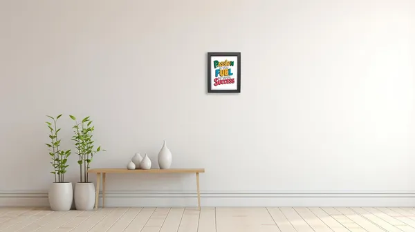 CRAFT_N_CREATIONS_Motivational_Wall_Art_Print_with_Black_Frame,_Passion_is_the_Fuel_Quote,_30_x_25_cm_1054_-_Pack_of_2
