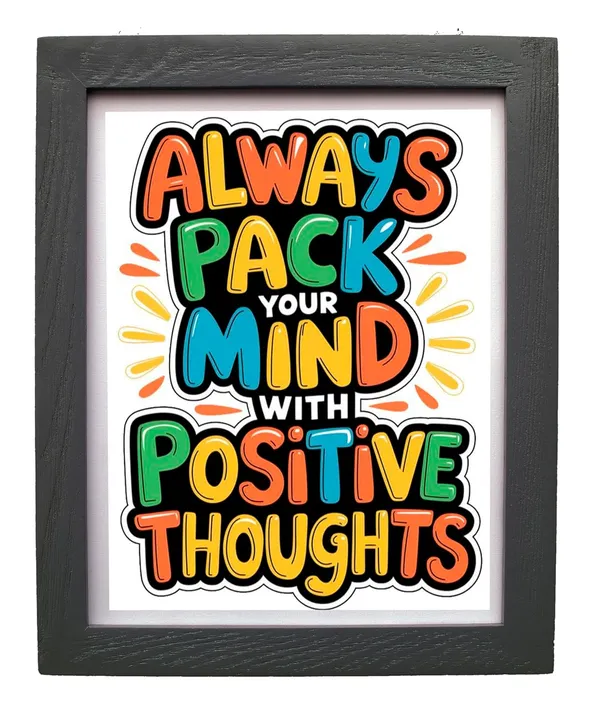 CRAFT_N_CREATIONS_Inspirational_Wall_Art_Print_with_Positive_Message,_Black_Wooden_Frame,_30_x_25_cm_1056_-_Pack_of_2