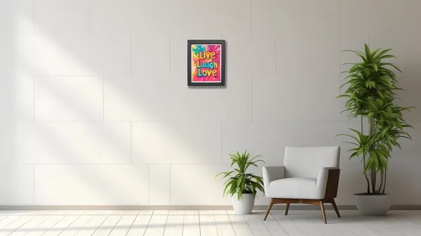 CRAFT_N_CREATIONS_Live_Laugh_Love_Inspirational_Wall_Art_Print_with_Black_Frame,_Colourful_Typography,_30_x_25_cm_1060_-_Pack_of_2