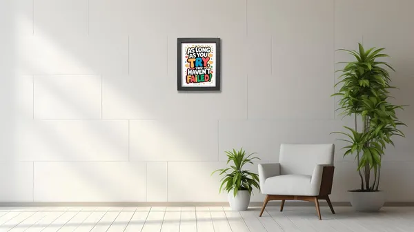 CRAFT_N_CREATIONS_Inspirational_Typography_Wall_Art_Print_with_Frame,_Motivational_Quote,_Black_Frame,_30_x_25_cm_1061_-_Pack_of_2