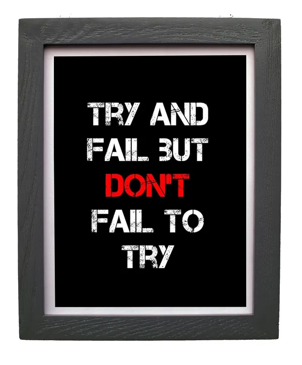 CRAFT_N_CREATIONS_Motivational_Quote_Wall_Art_Print,_Black_Frame,_30_x_25_cm_-_Inspirational_Home_&_Office_Decor_1068_-_Pack_of_2