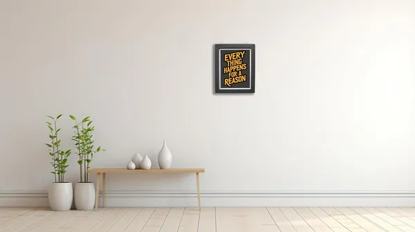 CRAFT_N_CREATIONS_Motivational_Wall_Art_Print_–_“Everything_Happens_for_a_Reasonâ€_Inspirational_Quote_Poster,_30x25_cm_Black_Frame,_Home_&_Office_Decor_–_Model_1069_-_Pack_of_2
