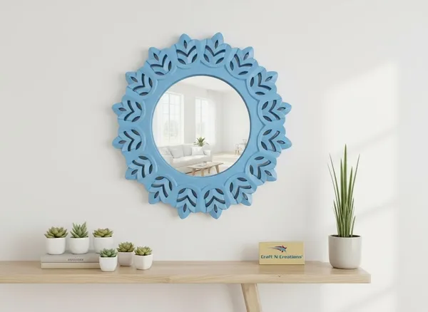 Ivory_Bloom_Wall_Mirror,_Decorative_Floral_Frame,_Traditional_Indian_Style,_40.6_x_43.2_cm_(Sky_Blue)