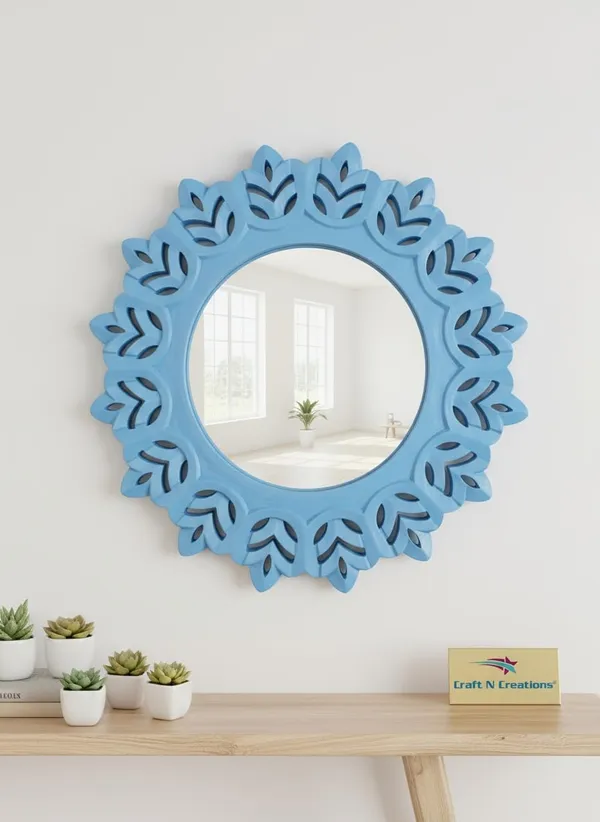 Ivory_Bloom_Wall_Mirror,_Decorative_Floral_Frame,_Traditional_Indian_Style,_40.6_x_43.2_cm_(Sky_Blue)