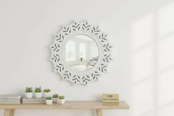 Ivory_Bloom_Wall_Mirror,_Decorative_Floral_Frame,_Traditional_Indian_Style,_40.6_x_43.2_cm_(White)