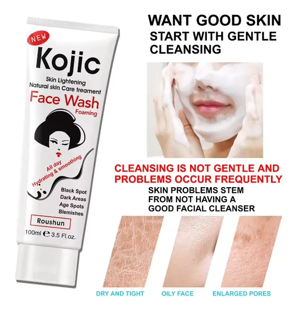 ROUSHUN_Face_Wash_with_Kojic_Acid_for_Face_Cleansing_and_Lightening_Face_Cleanser