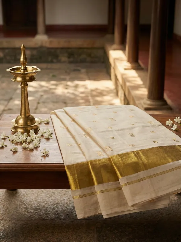 Ivory_And_Off_White_With_Gold_Accents_Aksharamala_Tissue_Saree