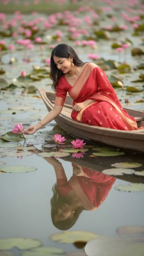Red_And_Beige_Gold_Authentic_Kalyani_Cotton_Saree_With_Zari_Border