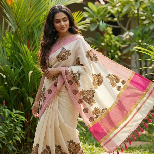 Off_White_With_Pink_And_Gold_Accents_Balakrishna_Bhakti_Kasavu_Saree