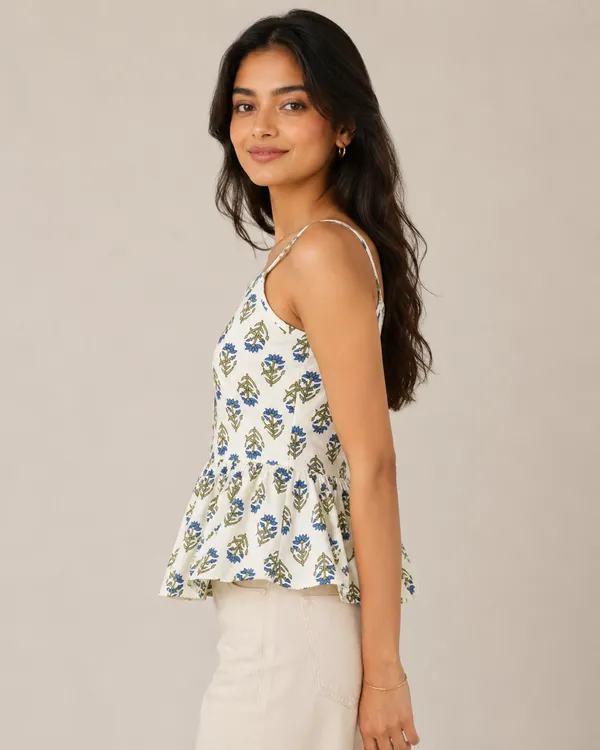 Blue_Buti_Floral_Peplum_Top