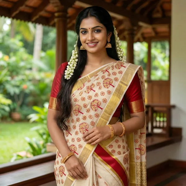 Off_White_And_Ivory_With_Gold_Deep_Red_Accents_Weaves_Kerala_Kasavu_Saree