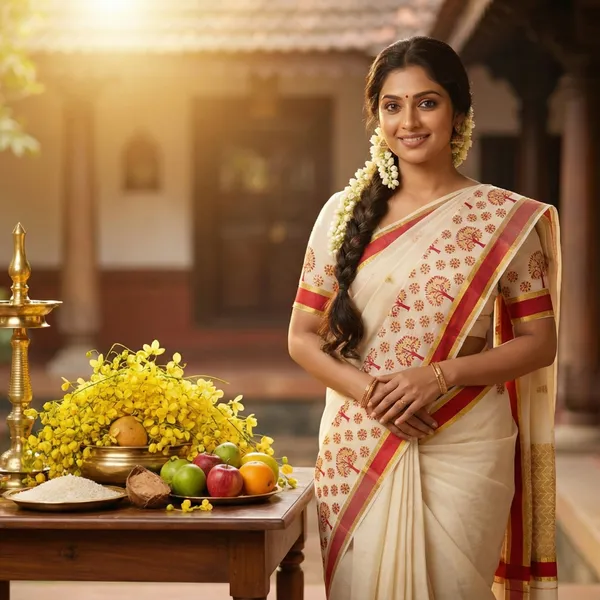 Off_White_And_Ivory_With_Gold_Deep_Red_Accents_Weaves_Kerala_Kasavu_Saree